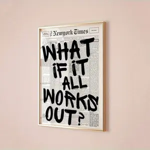 Inspirational Wall Art Canvas Print, Positive Quote Home Decor, Artistic Motivational Design for Bedroom and More Scenarios