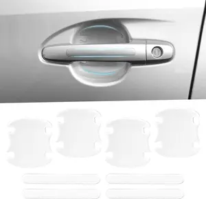 PCS Clear Car Door Handle Protector – Transparent AntiScratch PET Film Stickers, Waterproof Adhesive Door Bowl Guard, Universal Car Accessories Paint Protection Vinyl for Cars, SUVs, Trucks, Sedans