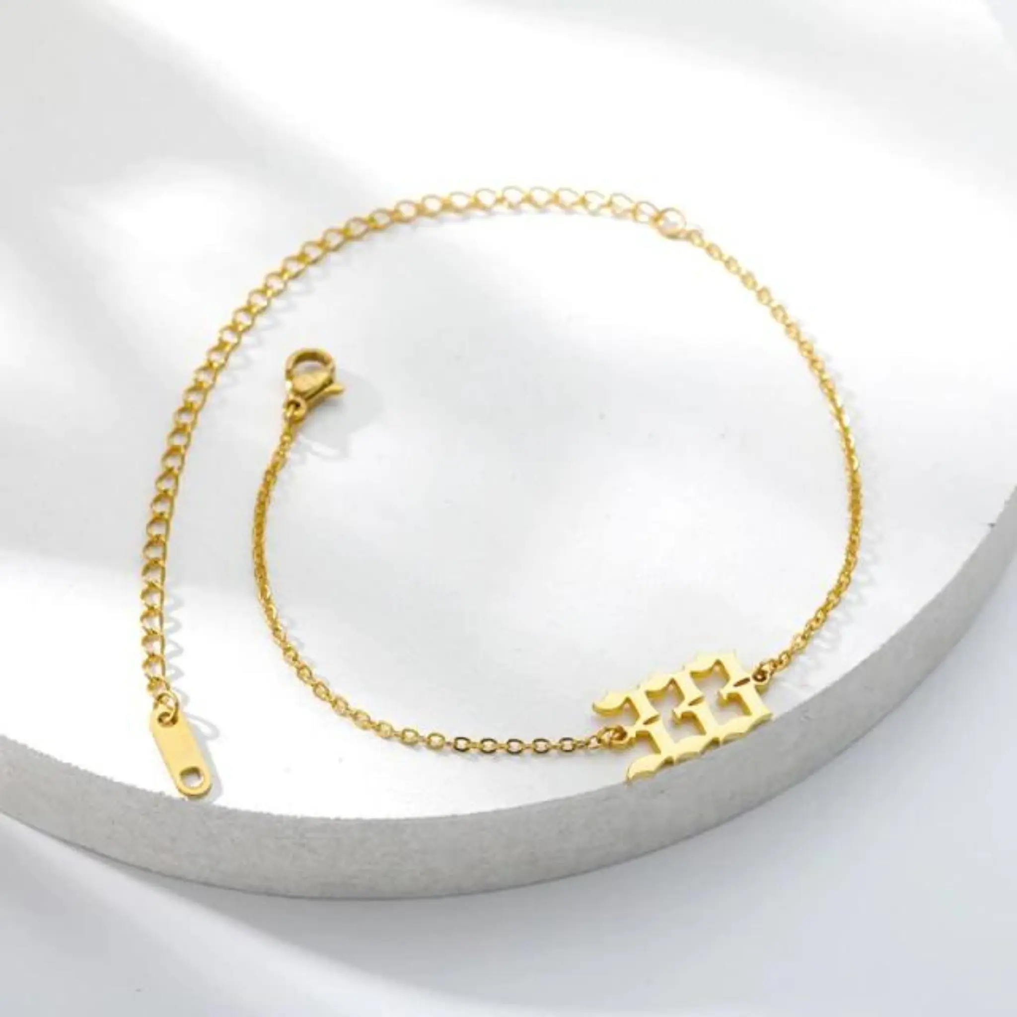333 Angel Number Ankle Bracelet