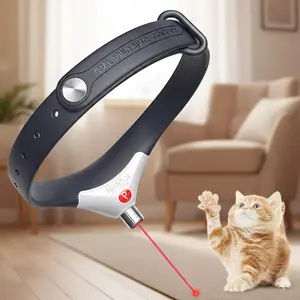Interactive Cat Toys with Light: Portable Keychain Wand Feather Teaser, Low Power Safe Laser Pointer for Indoor & Yard Play, Infrared Bell Bouncy Cord, Bite Resistant for Training Exercise, Fun Nighttime Entertainment.