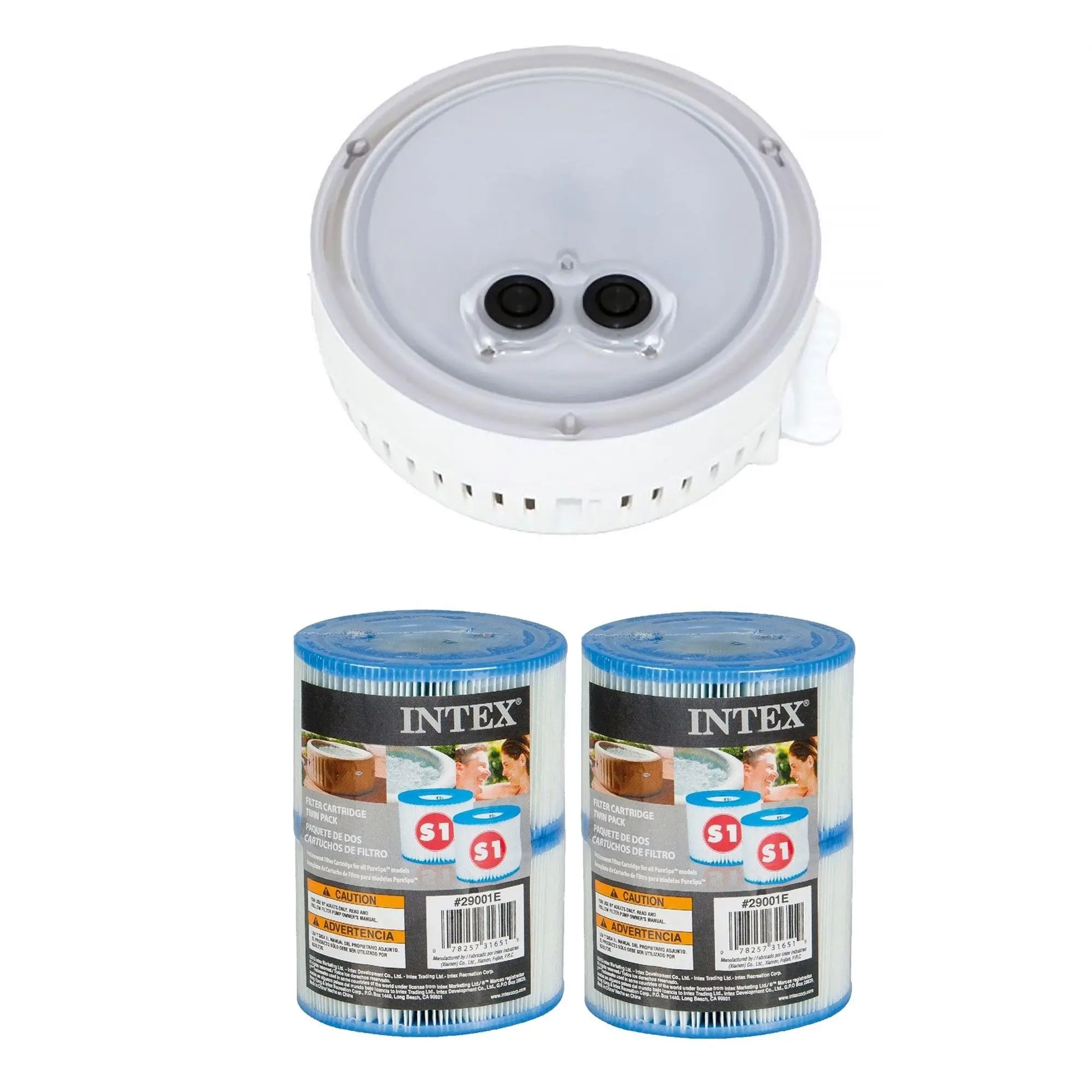 Intex Multi-Colored LED Spa Light and Type S1 Pool Filter Cartridges (2 Pack) Intex Multi-Colored LED Spa Light and Type S1 Pool Filter Cartridges (2 Pack)