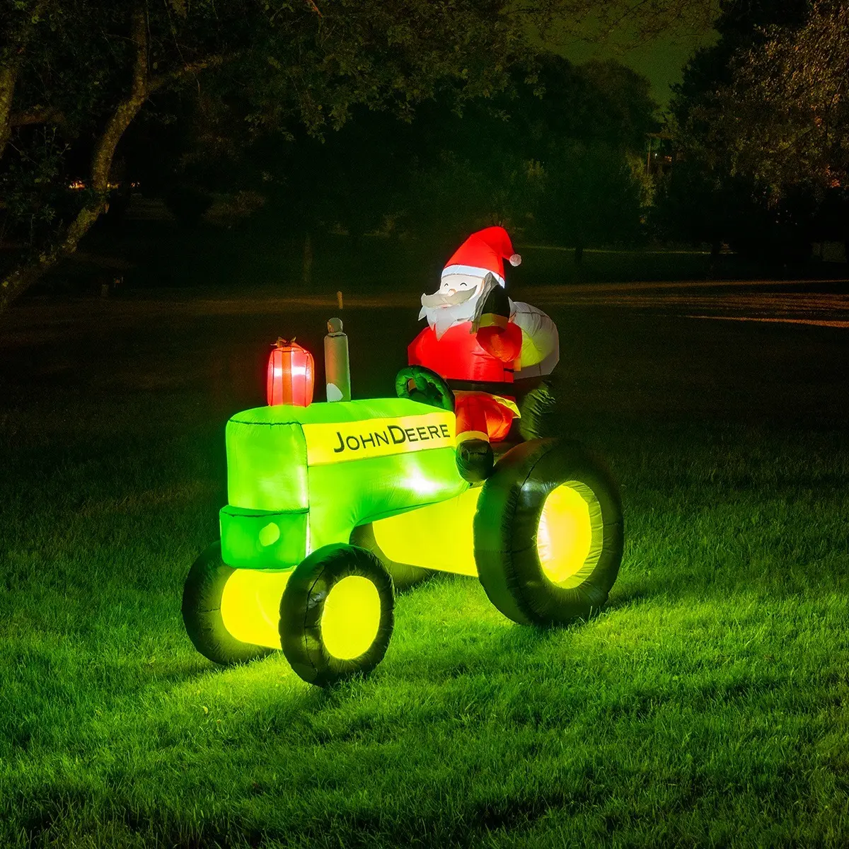 John Deere Santa Inflatable