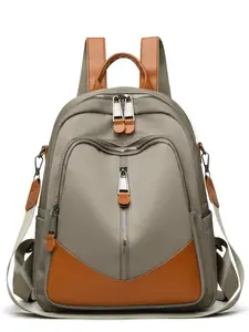 Women's Nylon Backpack, Fashionable High-End Large Capacity Casual Bag, Multifunctional Student Bookbag, Korean Style Travel Backpack