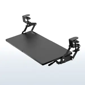 Clamp-on Keyboard Tray with Swinging Height Adjustment