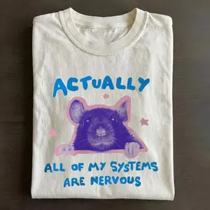 Comfort Colors All Of My Systems Are Nervous T-shirt, Funny Mental Health Tee, Unisex Gift