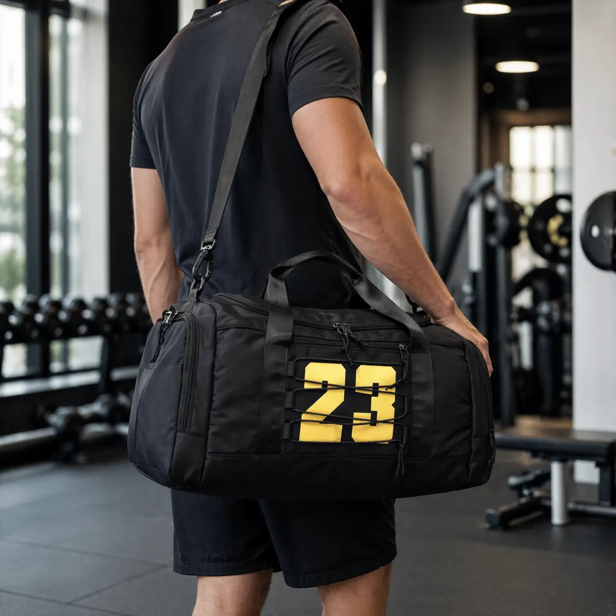 Men's & Women's Gym Tote Bag (with Separate Shoe Compartment) — Large-Capacity Travel & Weekend Bag | Lightweight Sports & Overnight Duffel | Ideal for Gym, Yoga, Travel, and Carry-On Luggage