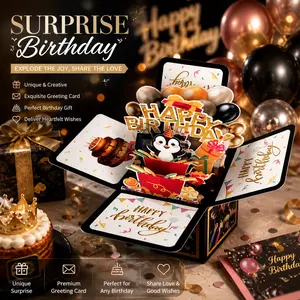 Creative Birthday Card Surprise Pop-Up Box, 3D Pop-Up Graduation Card, Party Decoration Gift Card, Innovative Holiday Greeting Card, Fun Party Cards