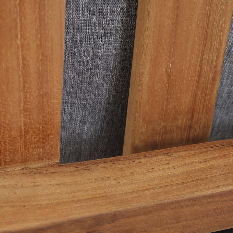 Marina Outdoor Patio Teak Corner Sofa in Natural Gray