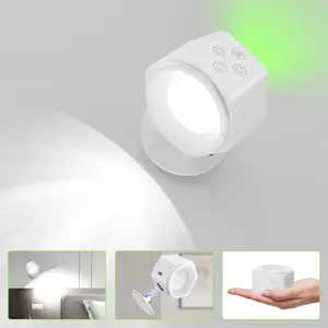 Wireless Wall Lamp, Magnetic Rechargeable RGB light, Remote and Button Control Wall Sconce,Adjustable Night Light, Book Lights for Bedroom,living room,Kids Study,Display Wall,Hallway,Kitchen,Stair,Basement