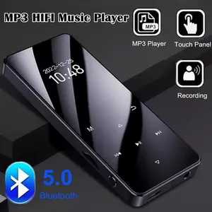 MP3/MP4 Player with Bluetooth 5.0, Music Player with Built-in HD Speaker, FM Radio, Voice Recorder, HiFi Sound, E-Book Function, Earphones Included