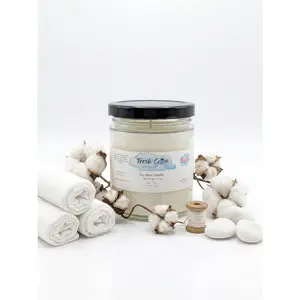 Fresh Cotton Spring Blooms Soy Candle – Linen & Floral | Clean & Fresh Scent