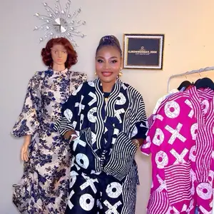 Effortless Style meets Comfort 2 piece Ankara set in Vibrant Pink and White with Bold Lettering for a Bold Look Clothes