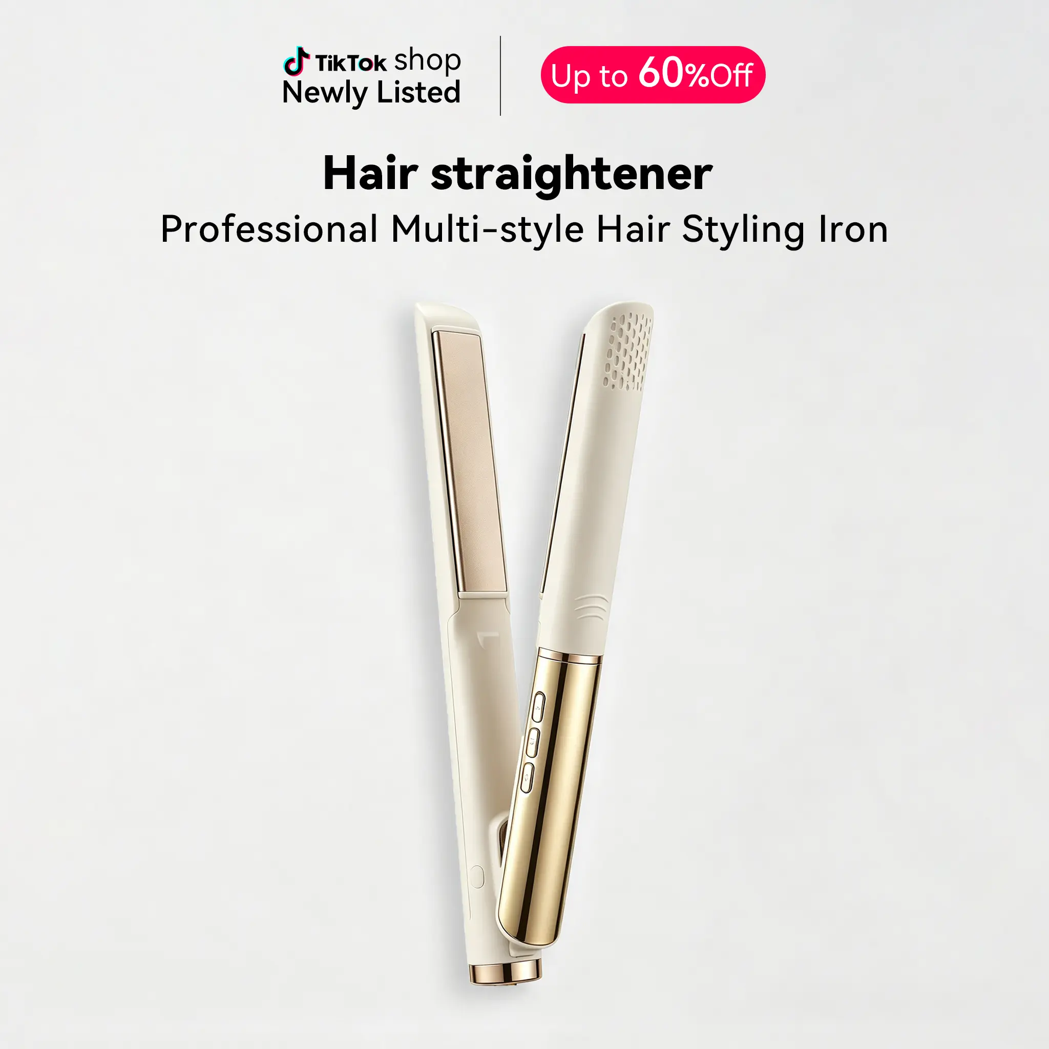 Sohochic Professional Precision Flat Iron - Ceramic Ionic Hair Styler with Ceramic Plates, 30s Fast Heating, Adjustable Temperature, Anti-Scald Straighteniron for Smooth Styling, Smooth Hair Styling