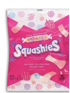 Smarties Squashies Foamy Gummy Candy 5 oz bag pack of 3 Smarties Squashies Foamy Gummy Candy 5 oz bag pack of 3