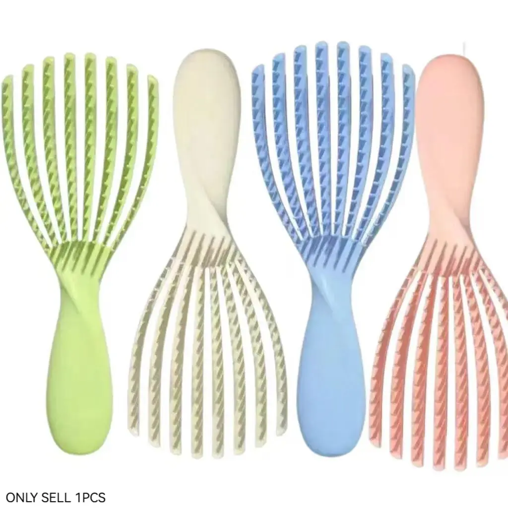 Miracle Brush, Hair care tool, paddle brush, Enhances hair smoothness, strength, and shine, Combines boar hair with nylon bristles, featuring micro-ball massage tips, Stimulates the scalp, increases hair volume