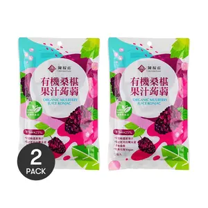 CHENFARM Organic Mulberry Juice Konjac Jelly - 12 Packs, 240g Each | 25% Real Juice | Vegan Snack