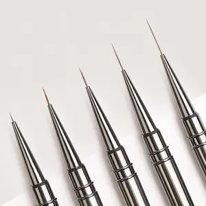 5pcs Nails Art Liner Brushes Striping Drawing Elongated Lines Painting 6/9/12/15/18mm Nail Professional Manicure Tool