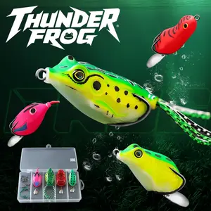 TAIYU Mini Frog Lure Set, 4-Piece 3cm 4g Dual Hook Bass Killer, Sparkle Frog Bait with Double Hooks, Fishing Lures