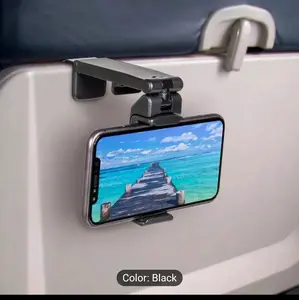 Universal In-Flight Airplane Phone Holder Mount - Hands-Free Viewing with Dual 360 Degree Rotation - Cellphone, Smartphone, Stand