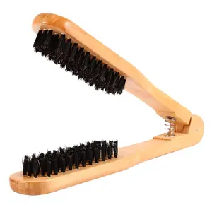 Hair Brush, Professional Hairdressing Comb Double Brushes Wooden Hair Brush Anti-static Hair Straightener Tool for Straightening Hair