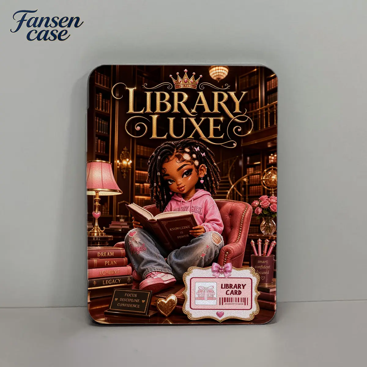 Cute Cartoon Black Girl Reading Pattern Slim PU Leather Tablet Casing, Auto Wake/Sleep & Holder, Accessories for Women, Computer Accessories for Kindle Basic 2022/2024 6.0", 11th/12th Gen Paperwhite 6.8"/7.0" E-reader - Nice Gift for Book Lovers
