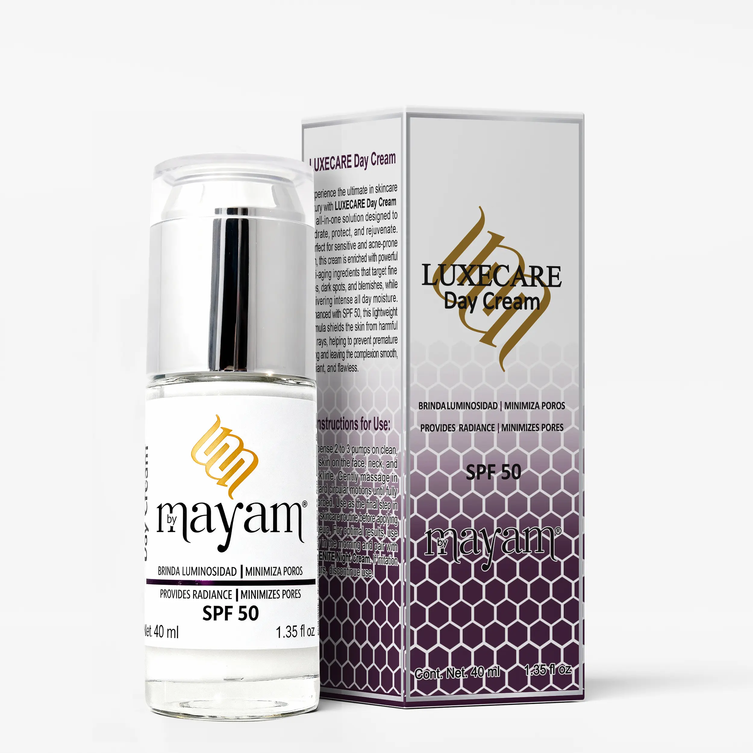 Mayam Beauty LuxeCare All-In-One Day Cream SPF 50 - Acne, Wrinkles, Dark  Spots & Oil Control 40ml Made in Mexico for Radiance & Pore Minimization -  TikTok Shop