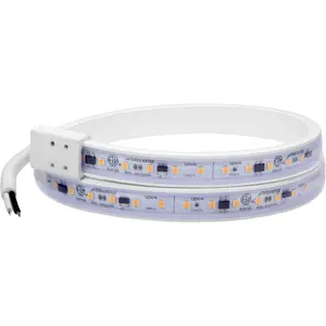 24 inches.Hardwired LED Under Cabinet Strip Light, 920 Lumens, 3000K Warm White, Kitchen and Living Room 120V White Cove Lighting, No Power Supply Needed