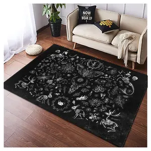 Gothic Rug, Witch Rug, Baphomet Goat Pentagram, Gothic Rug, Bath Rug, Butterfly Rug, Withcy Rug, Skeleton Rug, Rug for Bedroom