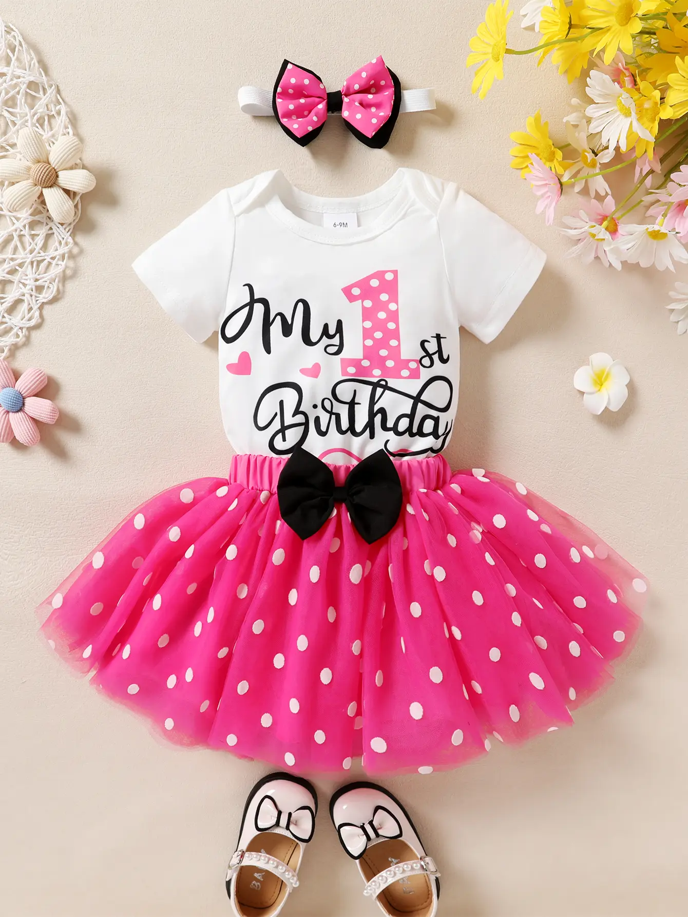 minnie mouse 1st birthday outfit pink - TikTok Shop