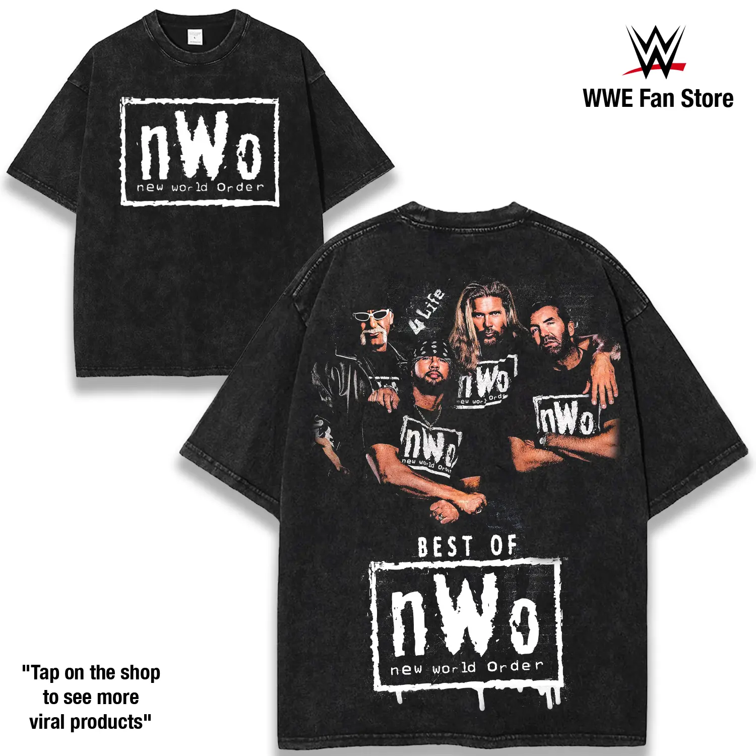 Men's Wrestling Legends Graphic Tee, Vintage Oversized Loose-Fit T-Shirt with a Bold Graphic and Wash Effect, 100 Cotton Clothing for Casual Street Style