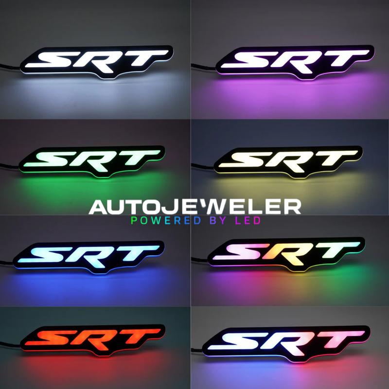 SRT Illuminated Grille Emblem (RGB Flow Series) - Bluetooth App Controlled
