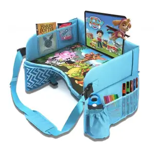 Car Seat Travel Tray, Multipurpose Design Car Seat Snack Tray, Traveling Essentials for Baby Kids, Toddler Lap Tray for Engaging Activities, Car Seat Attachment