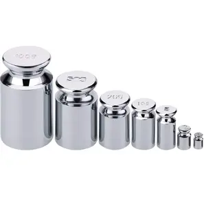 7 PCS Calibration Weights, Scale Weight Set 1g 2g 5g 10g 20g 50g 100g, Carbon Steel Small Weight for Digital Scale, Gram Scale Balance, Jewelry Scale (Silver)