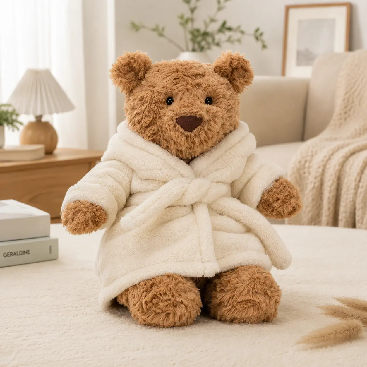 Jellycat Bartholomew Bear Plush – Soft Teddy Bear Stuffed Animal in Cozy Bathrobe
