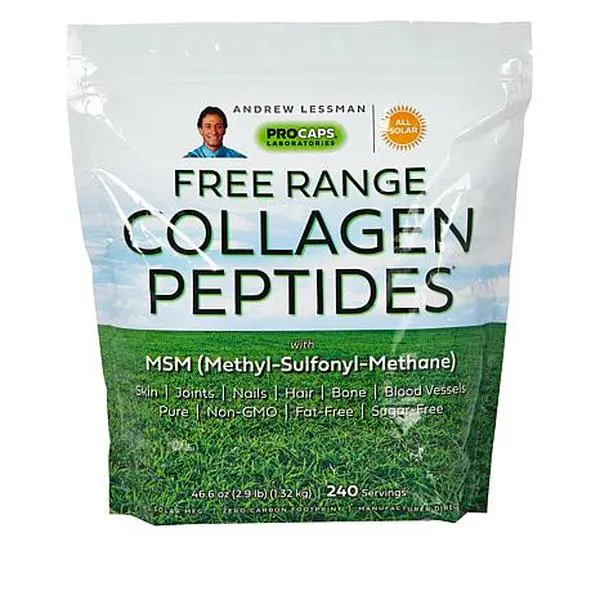 Andrew Lessman Free Range Collagen Peptides with MSM - 240 Servings