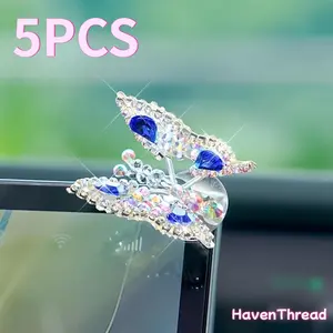 This 5-piece set features an exquisite butterfly-shaped car accessory. Its shimmering metal wings make it a unique interior decoration. The wings flutter with the movement of the wings, adding a touch of brightness to your otherwise monotonous life.