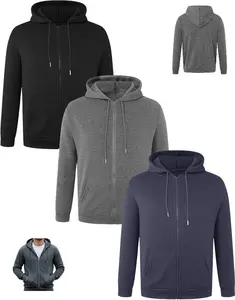ZIP - UP Hoodie Lightweight 3 Pack Designed in N.Y.C. Casual Long Sleeve Sweatshirts for Everyday Wear Urban Fashion
