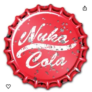 Nuka Cola Red Distressed Bottle Cap Pin