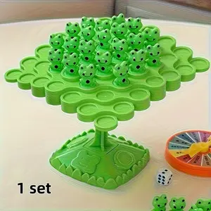 Perfect Gift Frog Balance Tree Set, Focus Training Board Game, Couple Interaction Tool, Daily Fun Game, Plastic Material, Youth Education