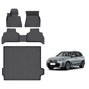KELCSEECS BMW X5 2019-2026 Floor Mats & Cargo Liners, All Weather Protection TPE Duty Non-Slip Custom Automotive, Front & Rear Row & Trunk Mats, Accessories, Waterproof, Easy to Clean, Eco-friendly Material, Safe and Durable, Perfect Fit,TPE carmats