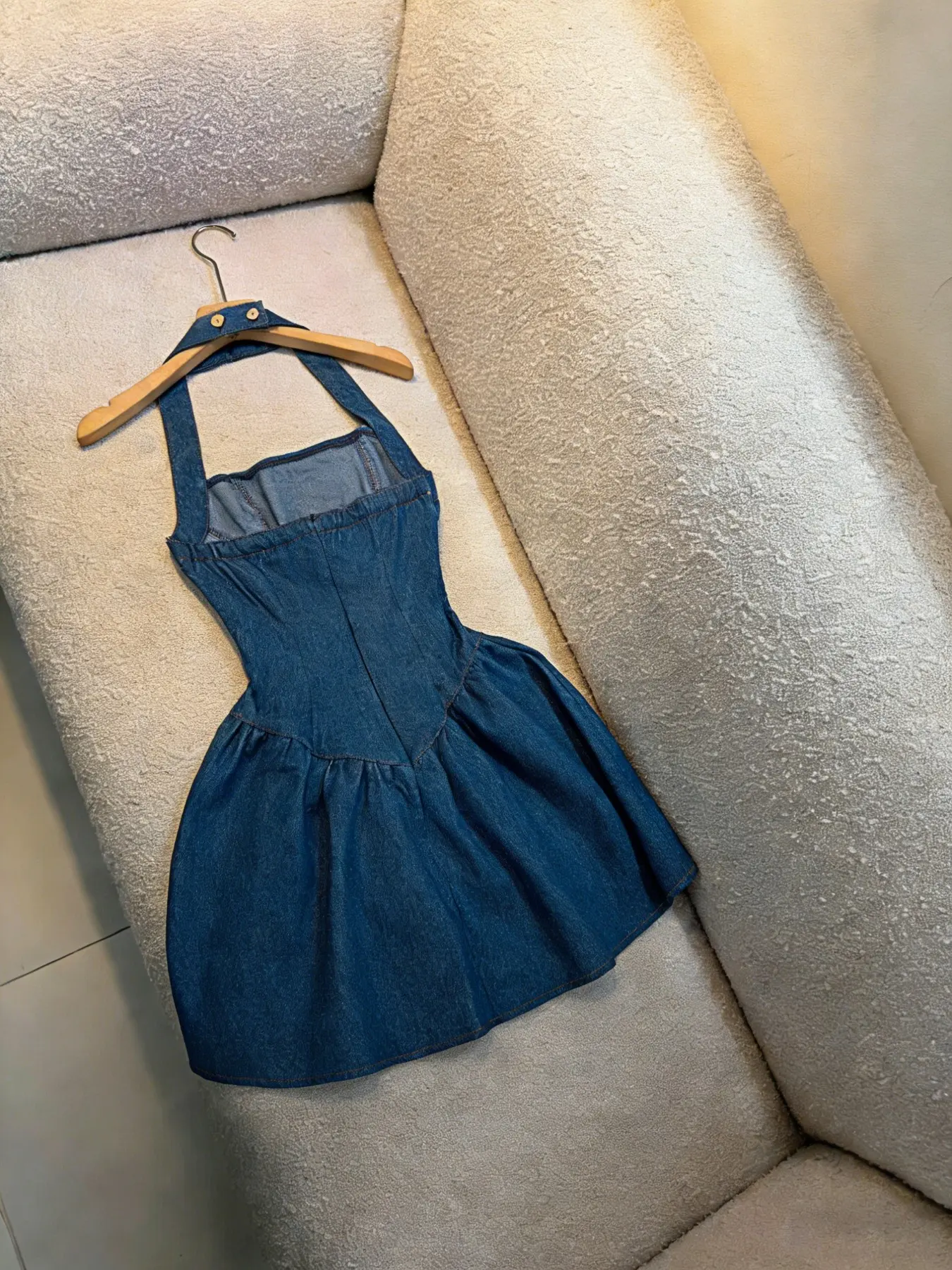 Backless Denim Dress, Sweet & Spicy Style, Casual Wear, Slimming Fit, A-Line Hem, Perfect for Dating/parties, Youthful Short Skirt, Women - TikTok Shop Backless Denim Dress, Sweet & Spicy Style, Casual Wear, Slimming Fit, A-Line Hem, Perfect for Dating/parties, Youthful Short Skirt, Women - TikTok Shop