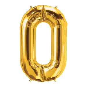 O-Shaped Gold Letter 34" Mylar Balloon