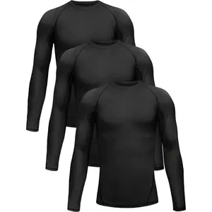 4, 3, 2 Pack Boys' Girls' Compression Shirts Youth Long Sleeve Undershirt Sports Moisture Wicking Baselayer