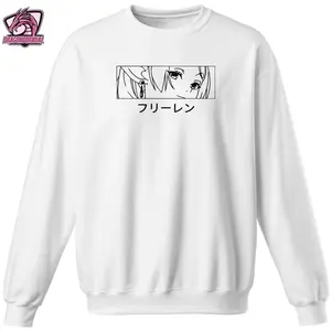 Retro Washed Frieren the Elven Mage Single-Sided Graphic T-Shirt & Hoodie - Detailed Anime Apparel for Beyond Journey's End Fans 251110