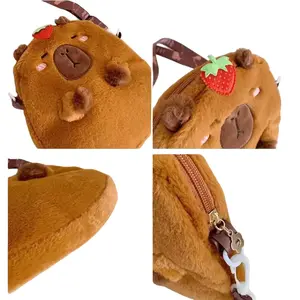 🧸 Capybara Plush Shoulder Bag – Cute, Soft & Unisex