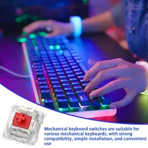 iTLY 10/20/30/50/100 Pcs Mechanical Keyboard Replacement Switches (Black/Blue/Brown/Red Options) - CIY Hot-Swap Socket, SMD 3-Pin, MX Switch Compatible | Ideal for Custom Keyboard Building, Tactile/Bouncy Switches, High-Quality Keycap-Compatible Switches