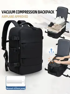 Hiking Backpack Travel Vacuum Compression Luggage Set, Multi-Compartment Commuter Backpack, Large Capacity Business Laptop Bag, Includes Pump