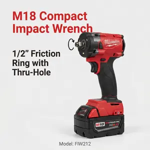 Milwaukee FIW212 1.8kg Lightweight Driver For Trailer Hitch Bolts drive 4-mode control
