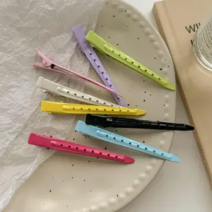 Colorful Seamless Hair Clips Hair Styling Positioning Clips Alloy Clips Hair Accessories Bangs Broken Hair Forehead Side Duckbill Clips Hair Ornaments