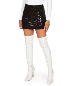 Black Sequin Skirt